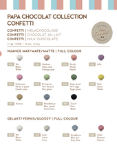 Alle Smarties (confetti's) van PAPA CHOCOLAT - verschillende kleuren