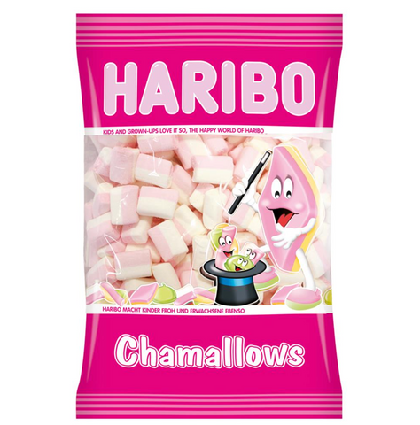 Haribo - Marshmallows spekjes - roos/wit