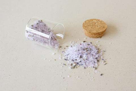 Badzout - lila/paars badzout met lavendel - per 500 gram