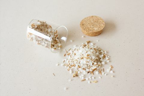 Badzout - grof wit badzout mert lemongrass en kamille - per 500 gram