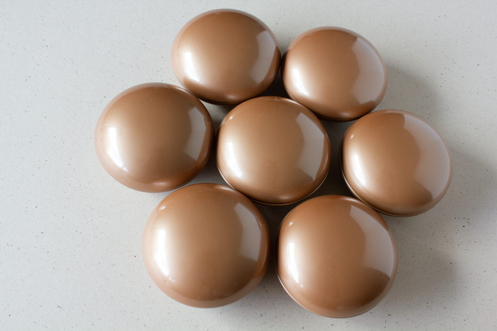 Metalen reuze Smarties brons - lot van 8 ex.