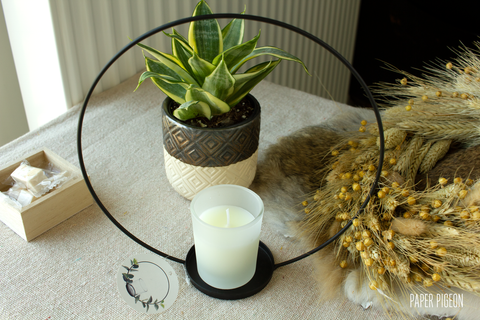 Metalen ring voor droogbloemen 2 - zwart