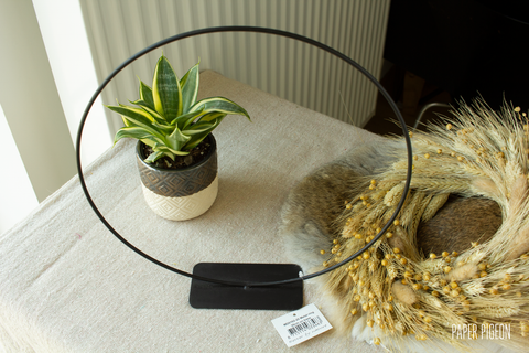 Metalen ring voor droogbloemen - zwart