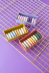 Schuifdoosje rechthoek met transparante wikkel - verschillende kleuren