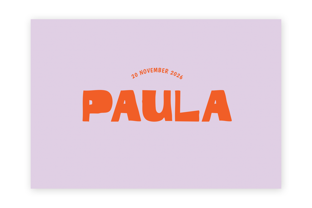 Geboortekaartje Paula - vibrant