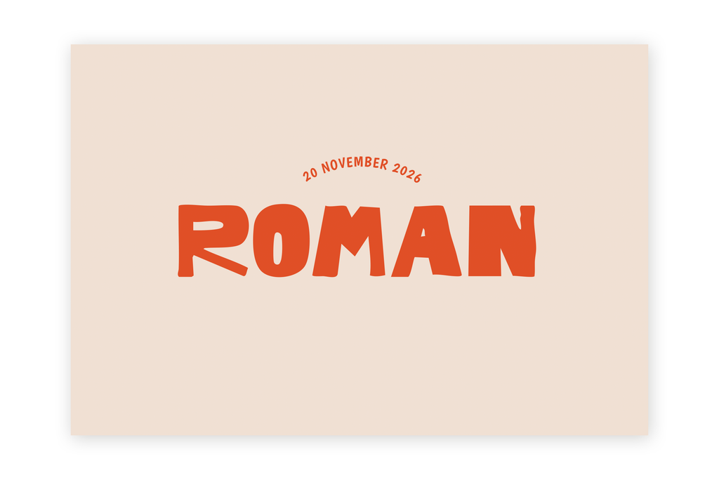 Geboortekaartje Roman - vibrant