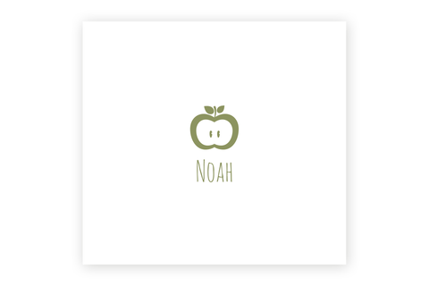 Geboortekaartje Noah - appel
