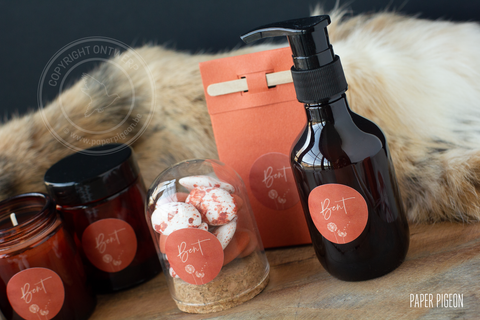 Zeepdispenser bruin met zwart pompje - per 6 ex.