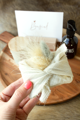 zeepblokken zeep verpakking tetra wikkel en droogbloemen