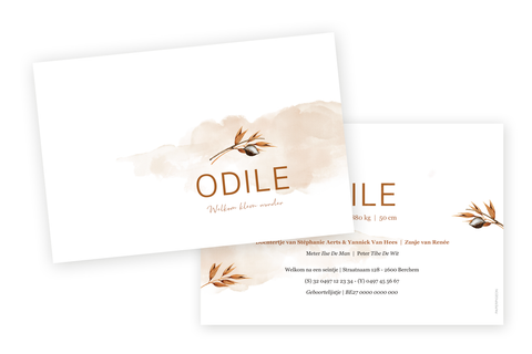 Geboortekaartje Odile - cayenne
