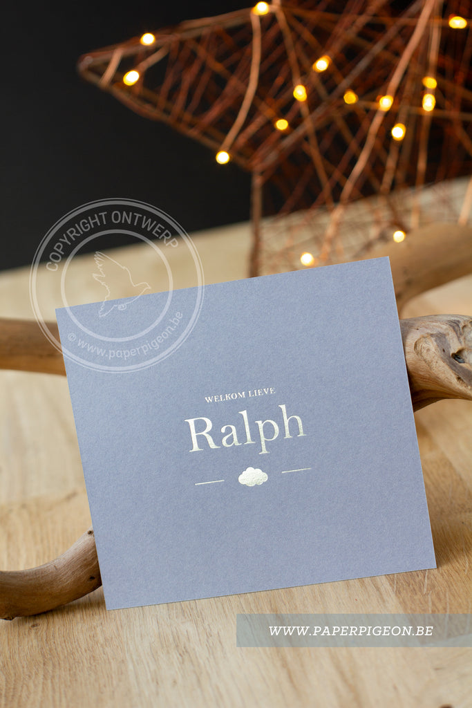 Geboortekaartje Ralph - wolkje