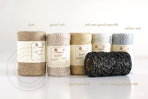 Bakkerskoord 'Goud Sparkle' - 2 mm - bundel van 20 meter