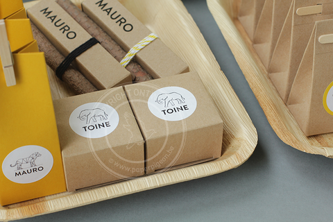 Blokje - kraft of grijs