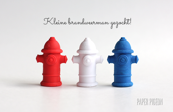 Gum \'brandweer\' - set van 3  - Paper Pigeon