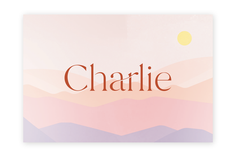 Geboortekaartje Charlie - landschap