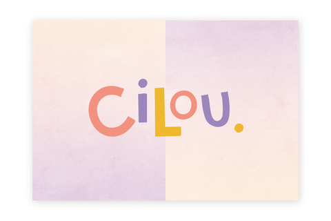 Geboortekaartje Cilou - blokletters