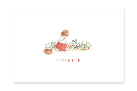 Geboortekaartje Colette - aardbei meisje