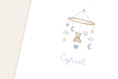 Geboortekaartje Cyriel - babymobiel