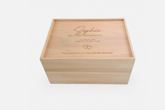 Houten memory box met schuifdeksel