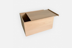 Houten memory box met schuifdeksel