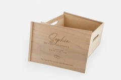 Houten memory box met schuifdeksel