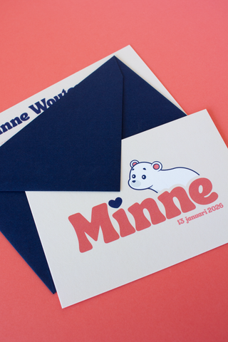 Geboortekaartje Minne - aangeleverd ontwerp