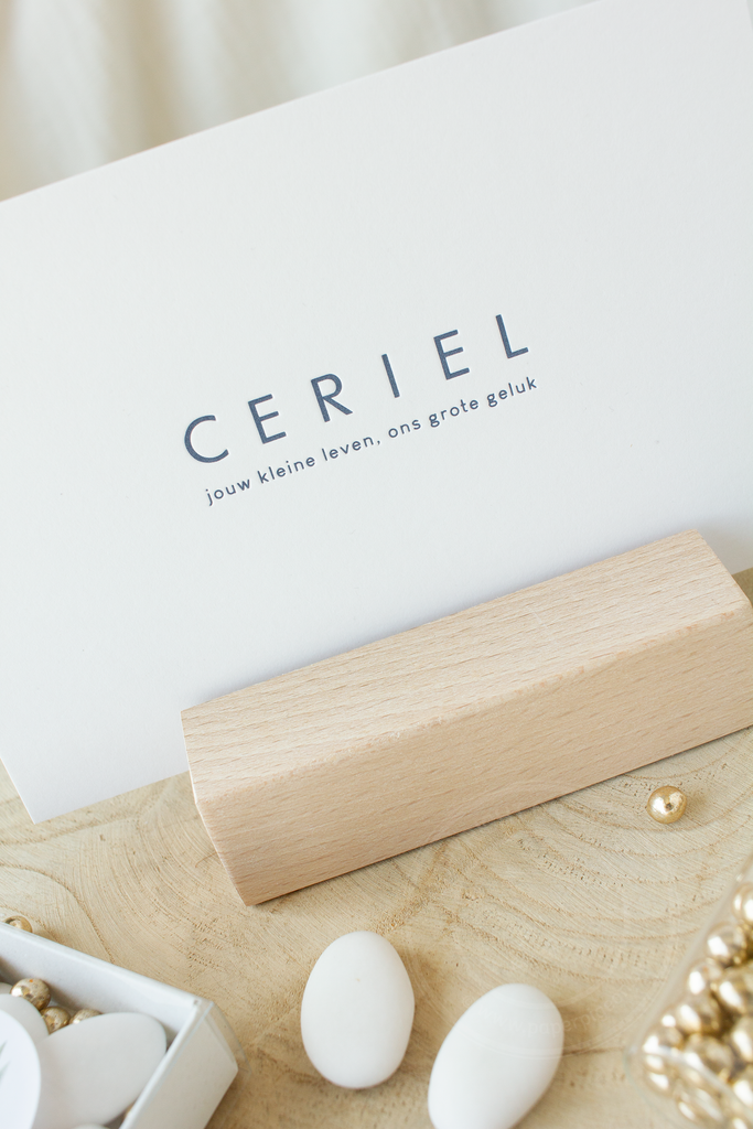 Geboortekaartje Ceriel - letterpress