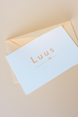 Geboortekaartje Luus - letterpress