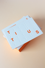 Geboortekaartje Titus - letterpress - kleur op snee (rand)