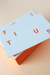Geboortekaartje Titus - letterpress - kleur op snee (rand)