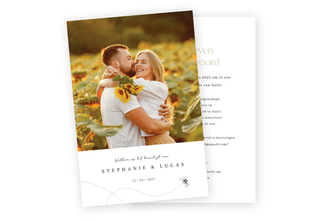 Huwelijksuitnodiging - Stephanie & Lucas