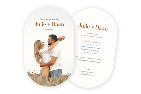 Huwelijksuitnodiging - Julie & Daan