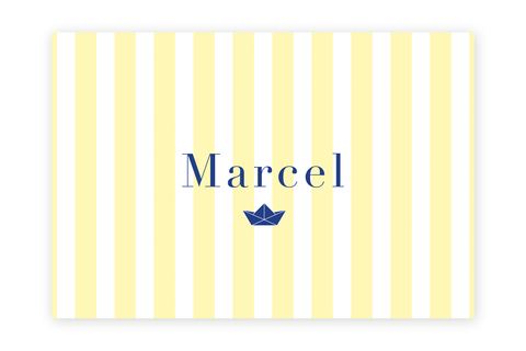 Geboortekaartje Marcel - bootje