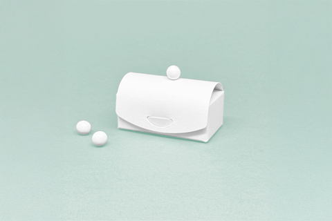 Koffertje klein - wit of gebroken wit