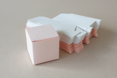 Kubusdoosjes - wit 1 blinddruk - lot van 9 doosjes