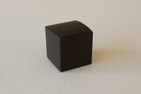 Kubusdoosje - soft touch chocoladebruin - lot van 24 doosjes