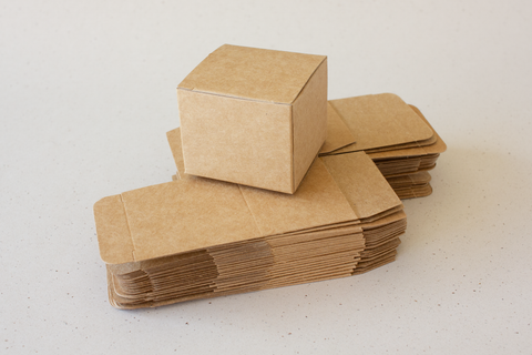 Blokdoosje in kraft - lot van 35 doosjes