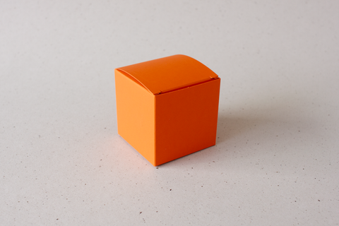Kubusdoosje - soft touch oranje - lot van 13 doosjes