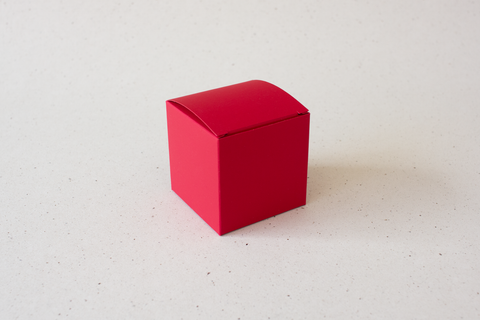 Kubusdoosje - soft touch rood (kers)