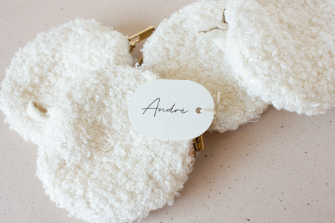 NIEUW - Bedrukte ovalen labels met gaatje