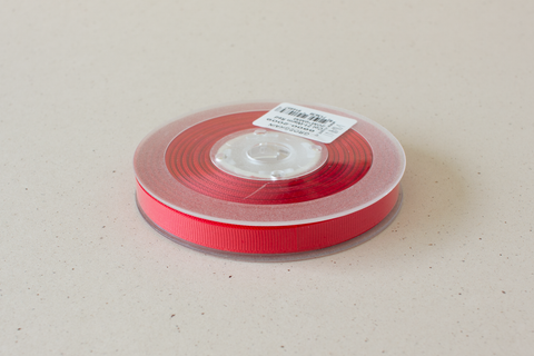 Grosgrain lint 'rood' - 9 mm - rol van 20 m