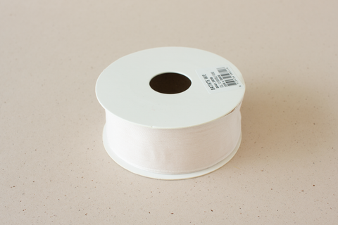 Semi transparant lint met ijzerdraad (38 mm) - lichtroos - rol van 20 m
