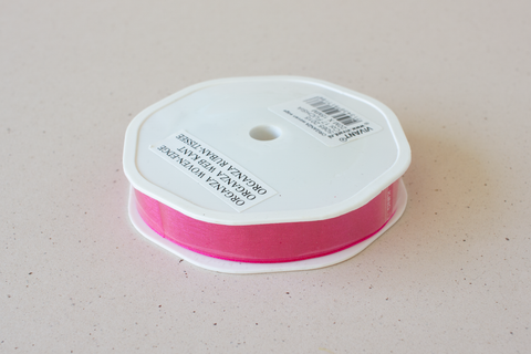 Organza lint - fuchsiaroos