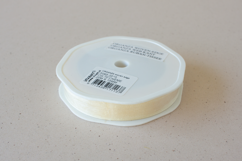 Organza lint - gebroken wit