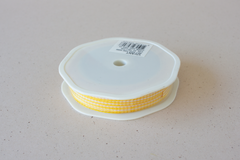 Lint 'ruitje geel' - 5 mm - rol van 20 m