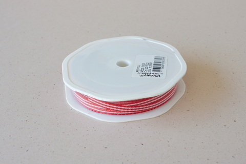 Lint 'ruitje rood' - 5 mm - rol van 20 m