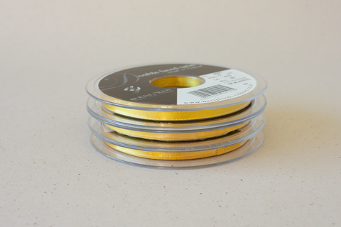 Satijnlint 5 mm - rol van 20 m - okergeel