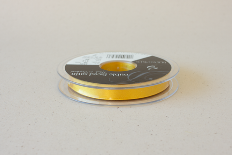 Satijnlint 10 mm - rol van 20 m - okergeel