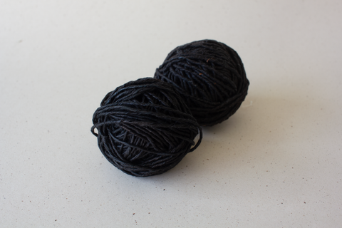 Papierkoord versterkt met ijzerdraad - 25 m - zwart