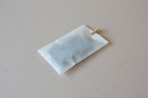 Rechthoekig pergamijnzakje voor bv 6 suikerbonen